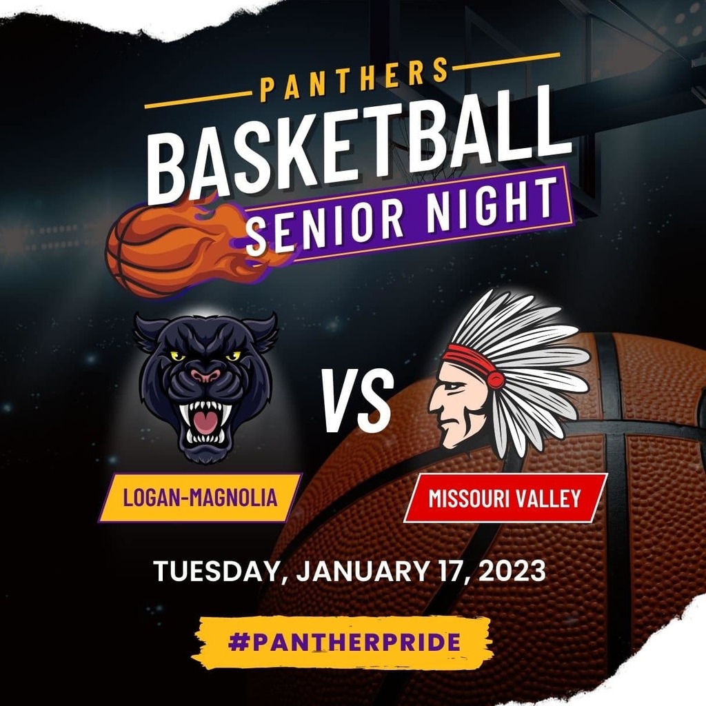 Panthers basketball senior night flyer